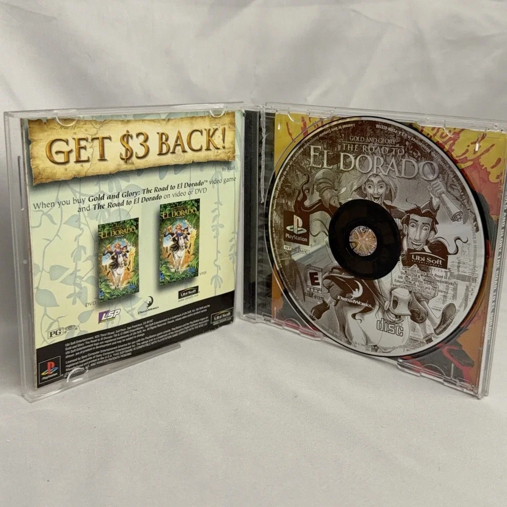 PS1 Gold and Glory The Road to El Dorado PlayStation Complete CIB Tested Fair